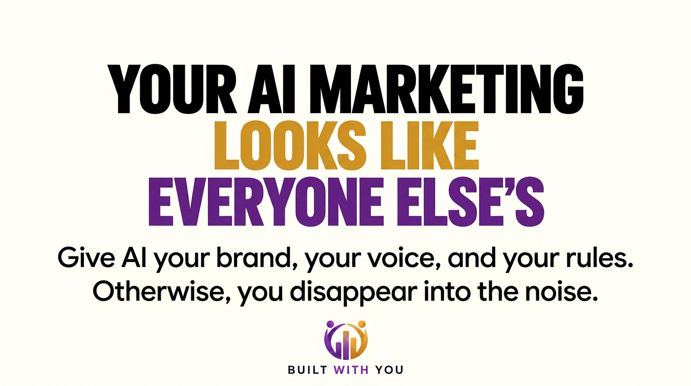 Your AI marketing looks like everyone else's. Give AI your brand, your voice, and your rules. | Built With You